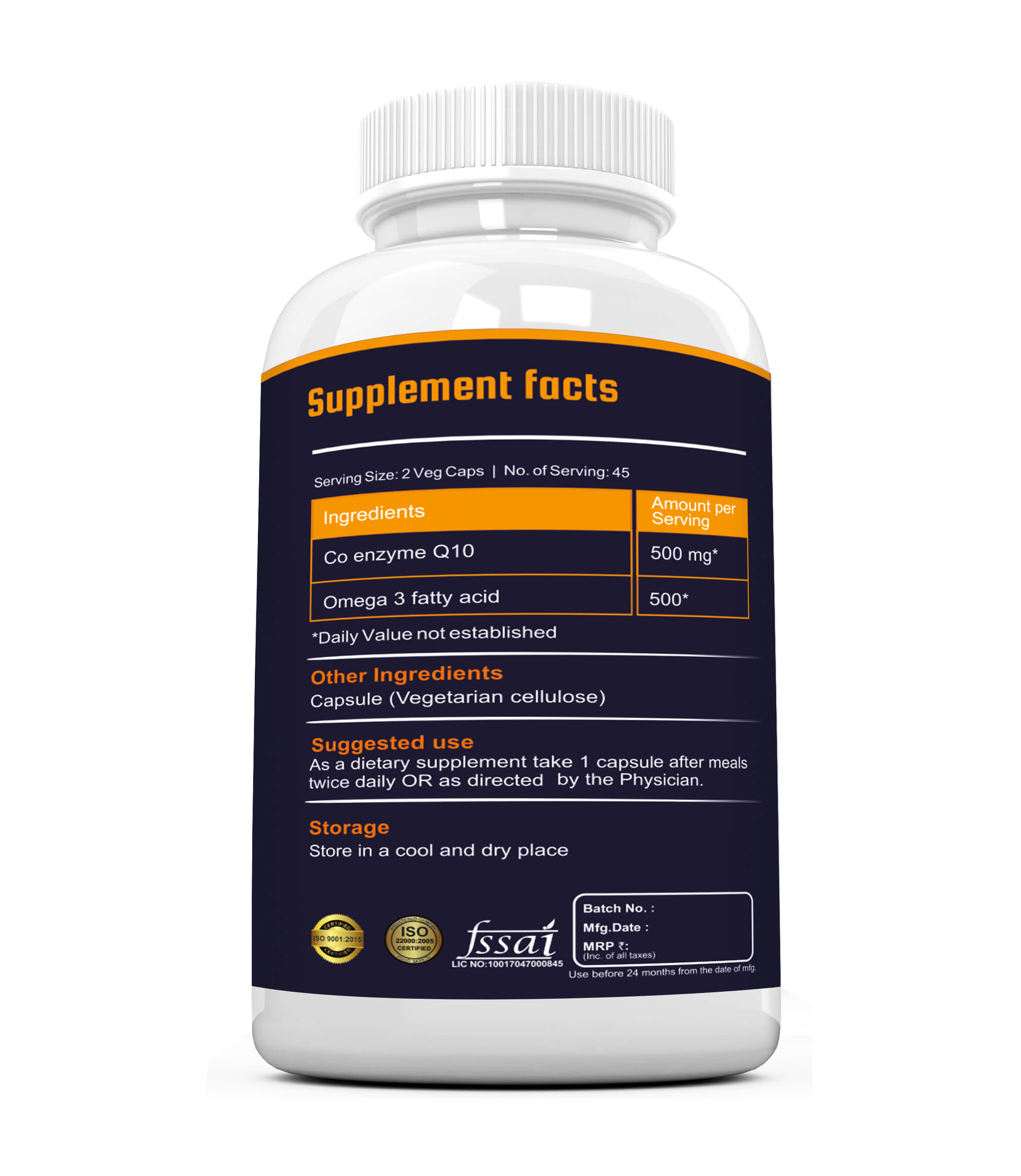 CO ENZYME WITH OMEGA 3 FATTY ACIDS Capsules