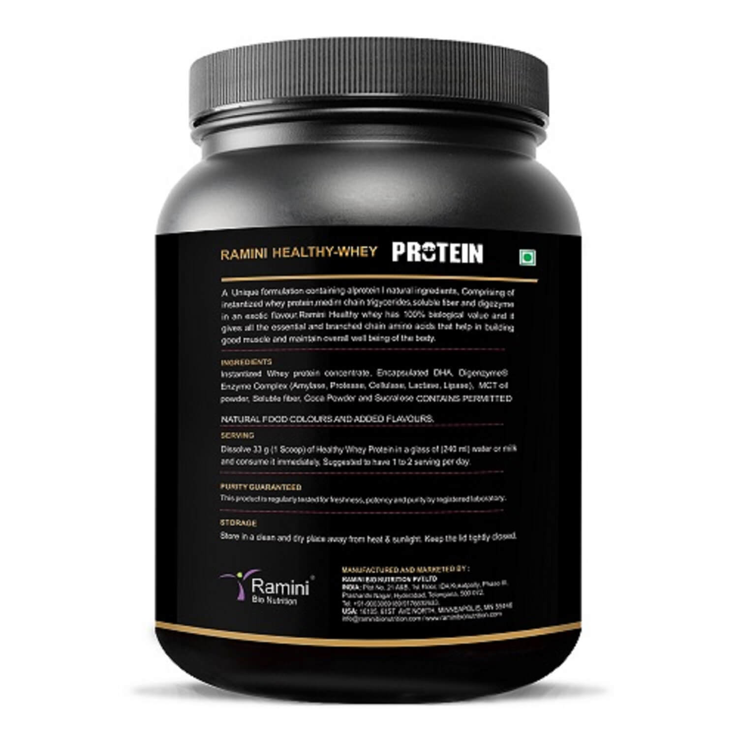 HEALTHY 100% GOLD STANDARD WHEY PROTEIN WITH DHA, MCT AND DIGEZYME