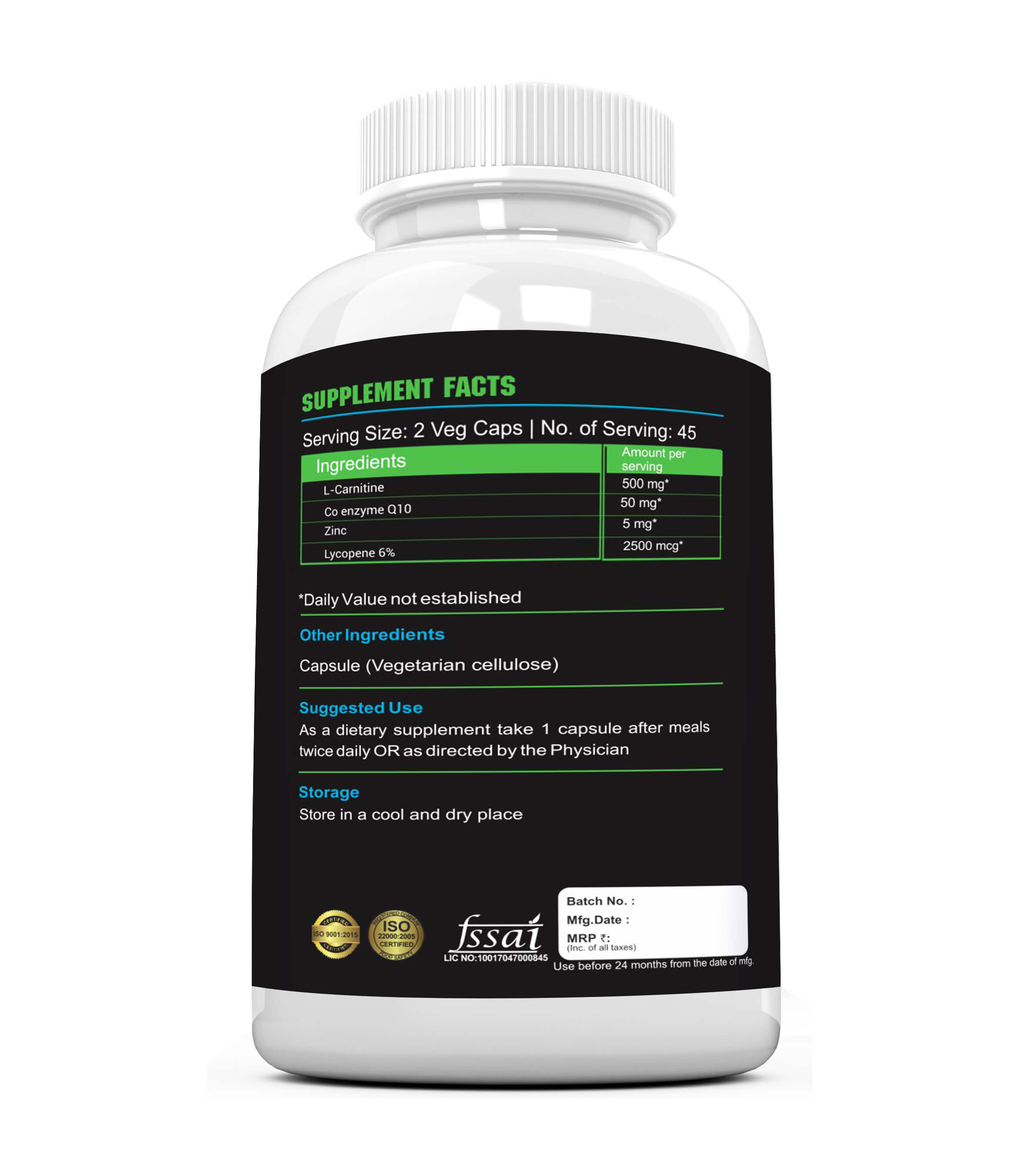 L-CARNITINE WITH CO ENZYME Q10 Capsules