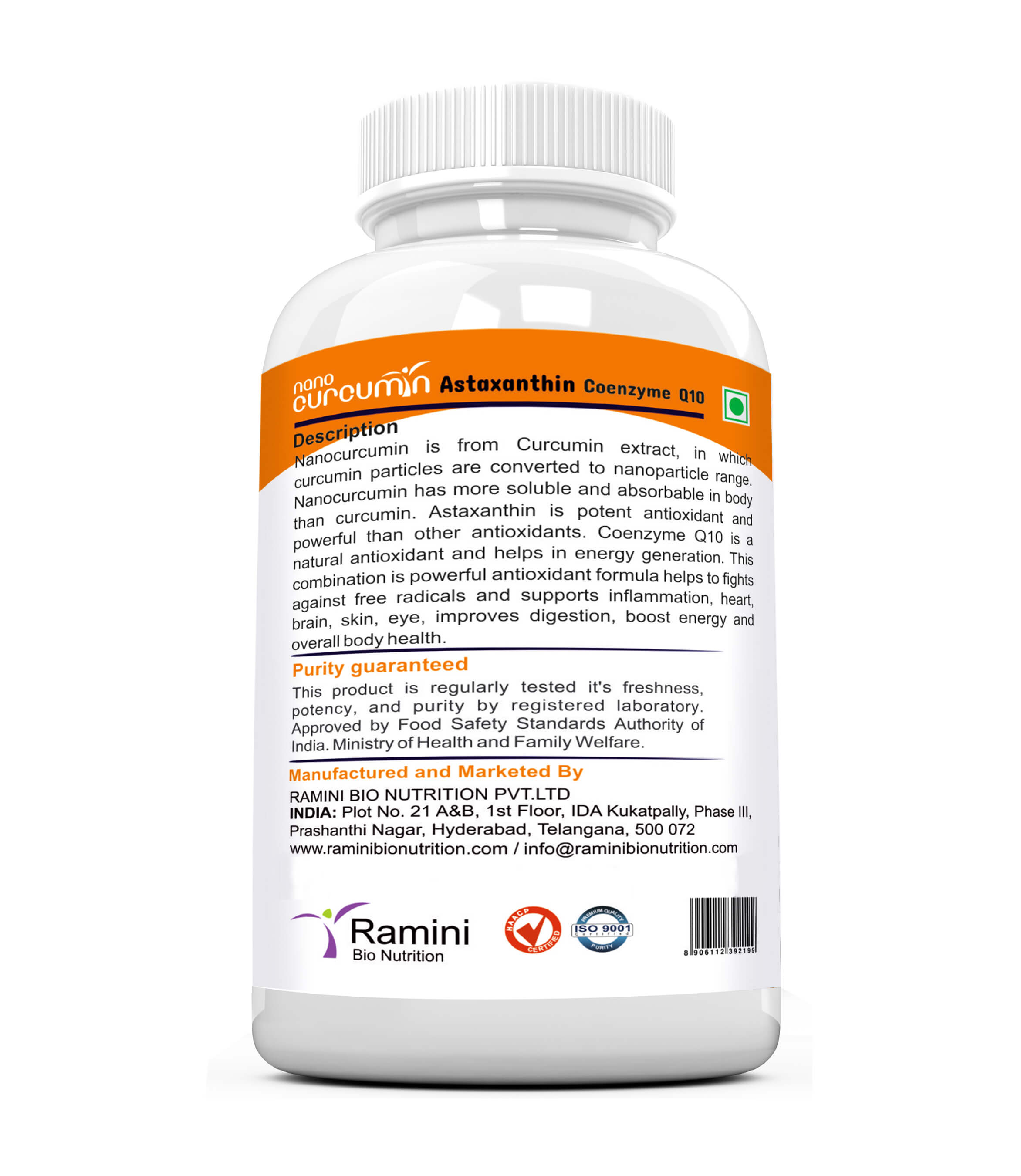 NANO CURCUMIN WITH ASTAXANTHIN AND COENZYME Q10 Capsules