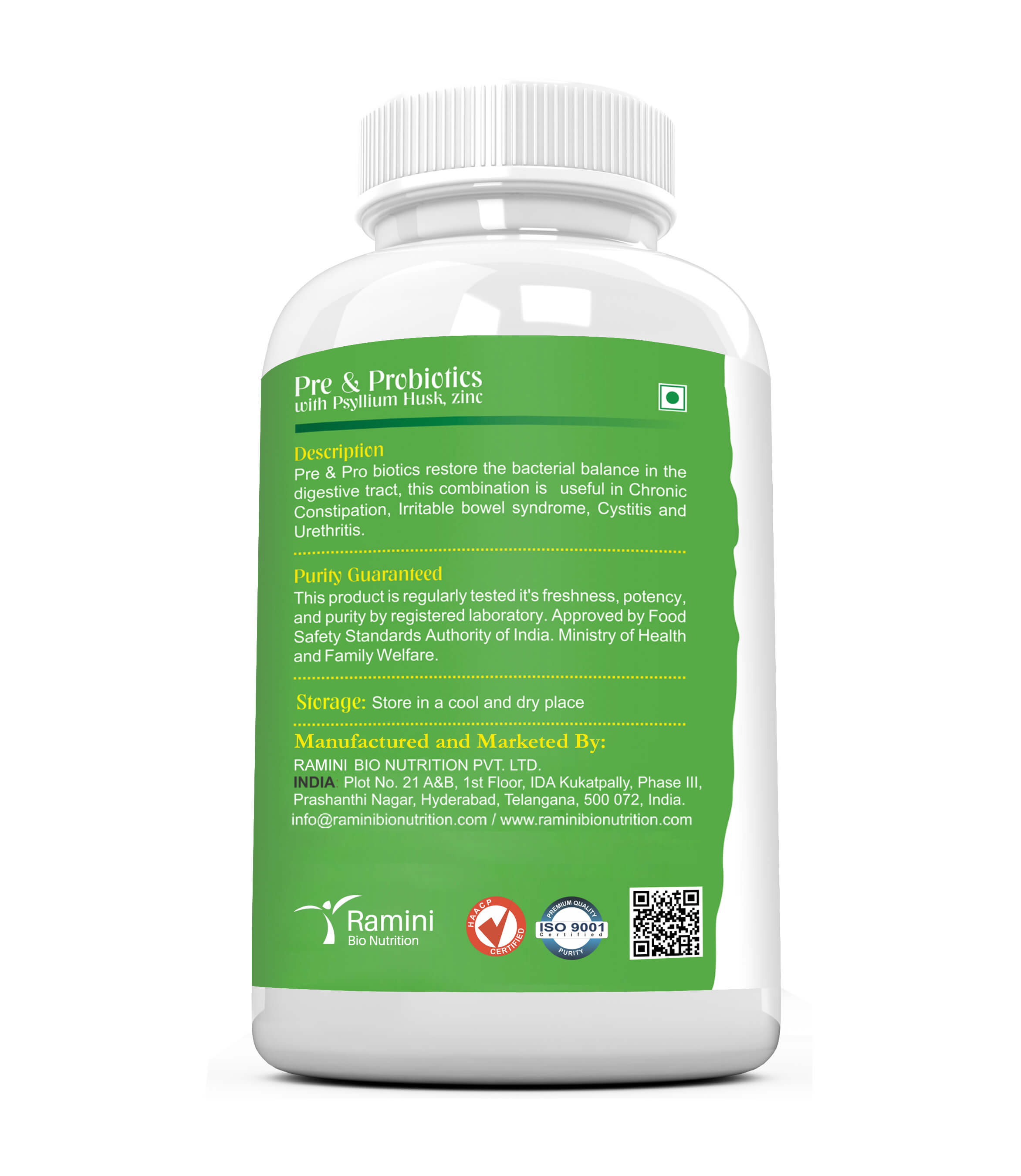 PRE AND PROBIOTICS PSYLLIUM HUSK WITH ZINC Capsules