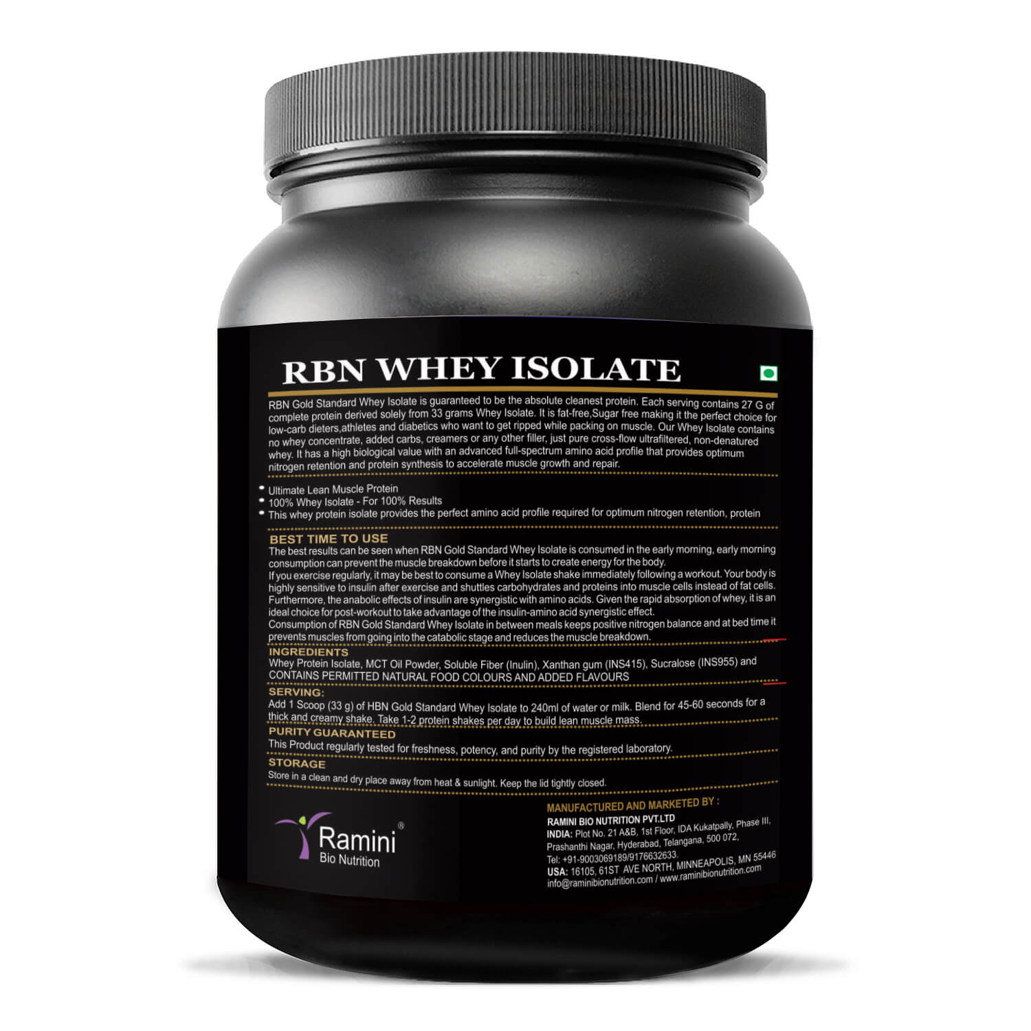 RBN 100% GOLD STANDARD WHEY ISOLATE