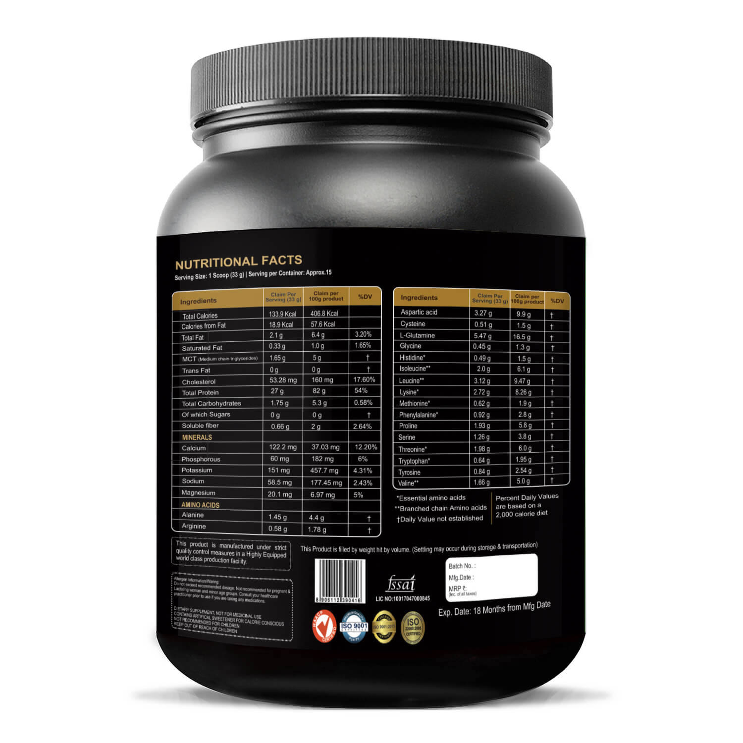 RBN 100% GOLD STANDARD WHEY ISOLATE